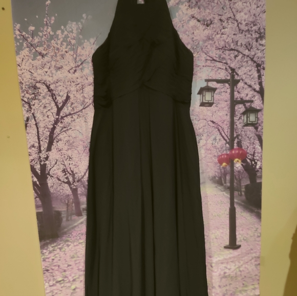 David's Bridal Formal Dress Navy Blue Size 18 Zip Back - Picture 8 of 8